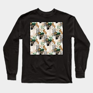 Abstract Jungle Palm Summer Pattern Long Sleeve T-Shirt